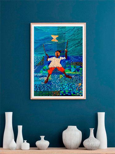 Quadro Fine Art: Menino do diabolô - Coleção: Portinari