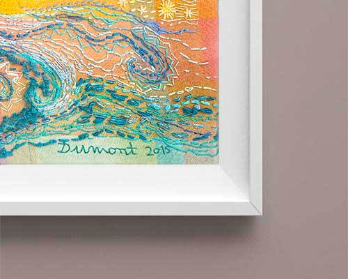 Mulher que borda águas