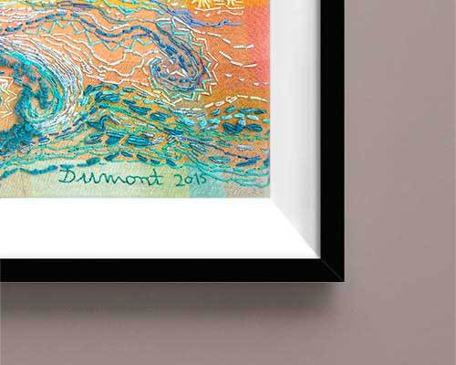 Mulher que borda águas