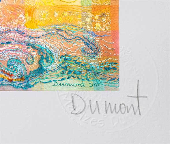 Mulher que borda águas